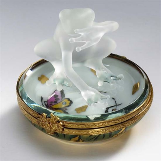 Picture of Limoges Rochard Crystal Frog Box
