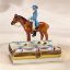 Picture of Limoges Blue Jockey on Brown Horse Box