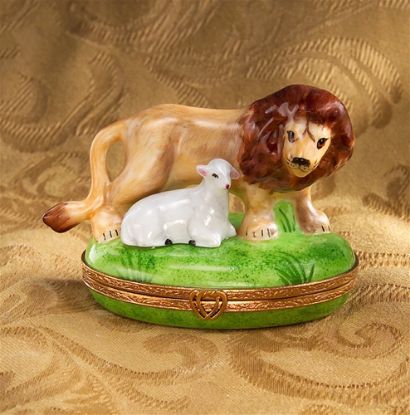 Picture of Limoges Lion and Lamb Box 