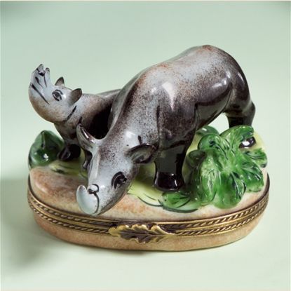 Picture of Limoges Mama and Baby Rhino Box