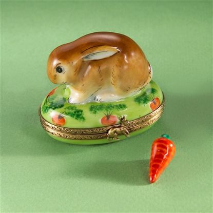 Picture of Limoges Baby Rabbit Box  with Carrot