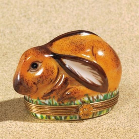 The Cottage Shop Limoges Big Brown Rabbit Box