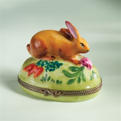 Picture of Limoges Big Rabbit on Grass Box