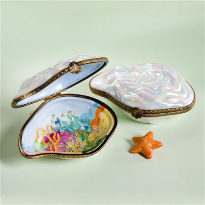 Picture of Limoges Coral Reef Oyster Box, Each.