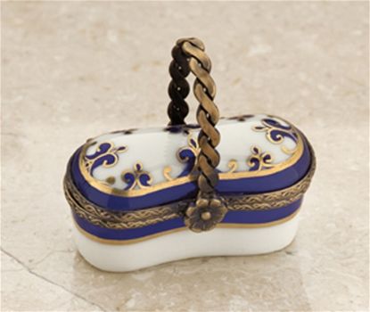 Picture of Limoges Fleur de Lys Basket Box 