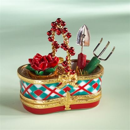 Picture of Limoges Holiday Garden Basket Box