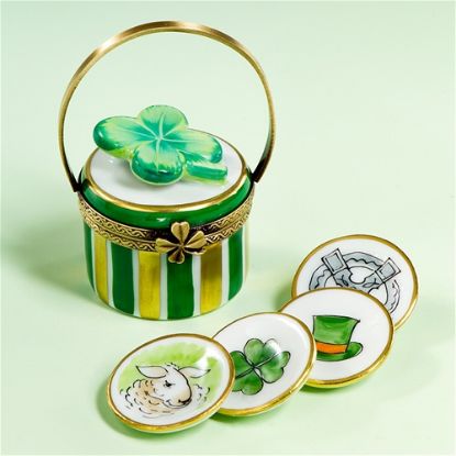 Picture of Limoges Irish Basket Box with Plates