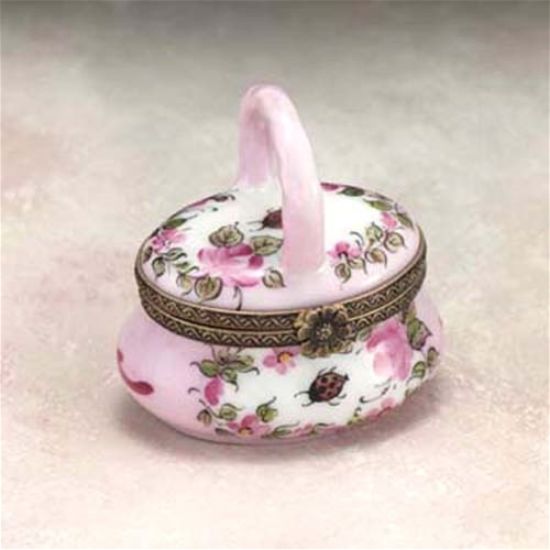 Picture of Limoges Ladybugs Pink Basket Box