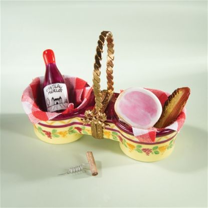 Picture of Limoges Wine and Ham Basket Box