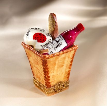 Picture of Limoges Wine, Cheese, Bread Basket Box