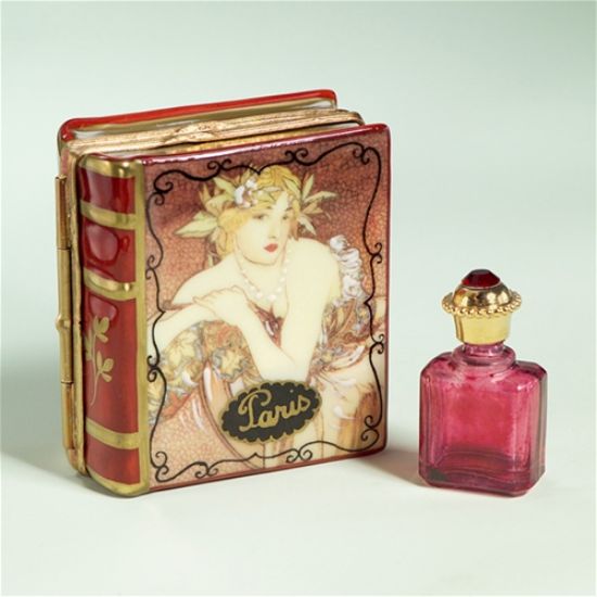 Picture of Limoges Art Deco Book with Perfume Bottle Box