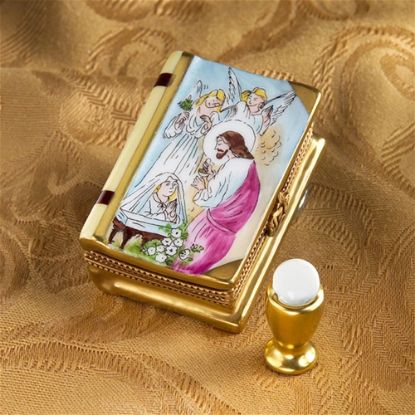 Picture of Limoges First Communion Girl Book with Chalice Box