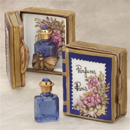 Picture of Limoges Flowers Book Box with Perfume Bottle, Each