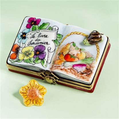 Picture of Limoges Gardener Book Box with Sunflower