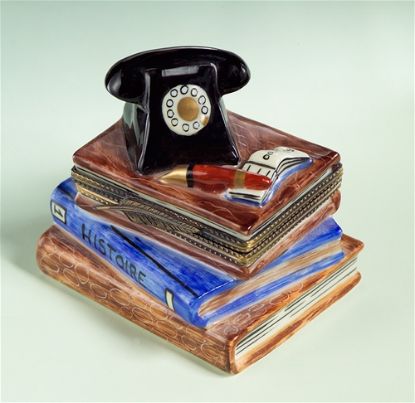 Picture of Limoges Telephone on Books Box