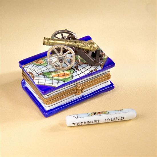 Picture of Limoges Treasure Island Book with Cannon Box