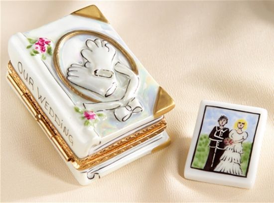 Picture of Limoges  Wedding Book Box with Picture
