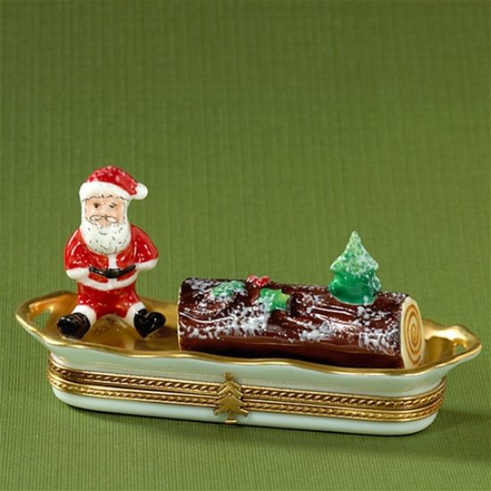 Picture of Limoges Santa Yule Log Box