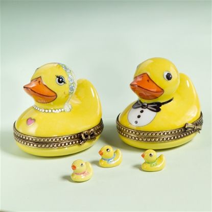 Picture of Limoges Bride and Groom Rubber  Ducks Boxes