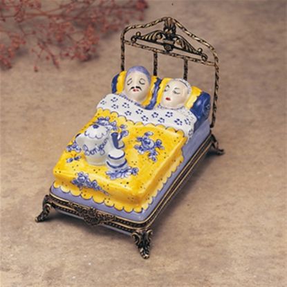 Picture of Limoges Couple in Brass Bed Box