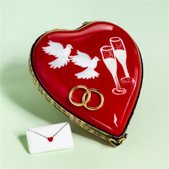 Picture of Limoges Happy Anniversary Red Heart Box