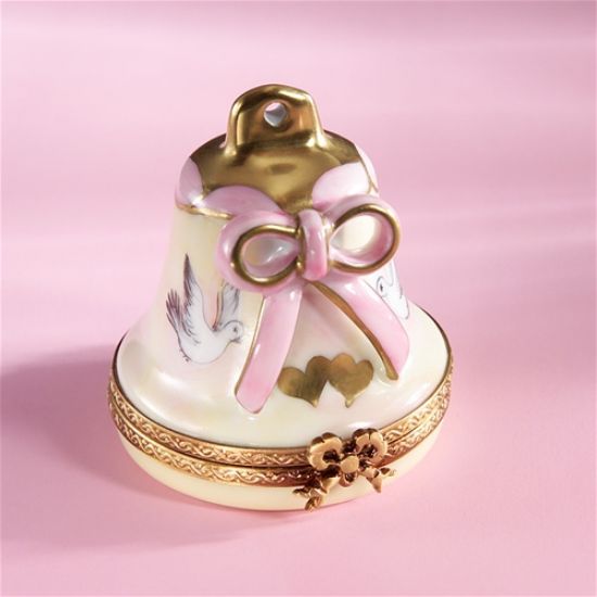 Picture of Limoges Gold Anniversary Bell with Doves Box