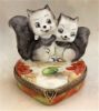 Picture of Limoges Squirrel Couple on Heart Box
