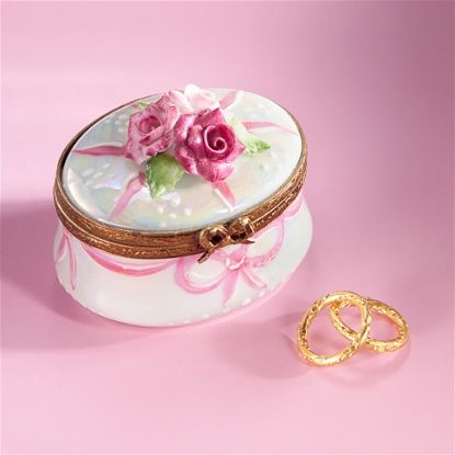 Picture of Limoges Wedding Anniversary Box with Roses