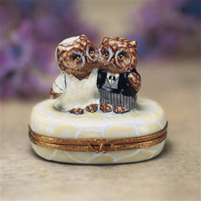 Picture of Limoges Wedding Owls Box
