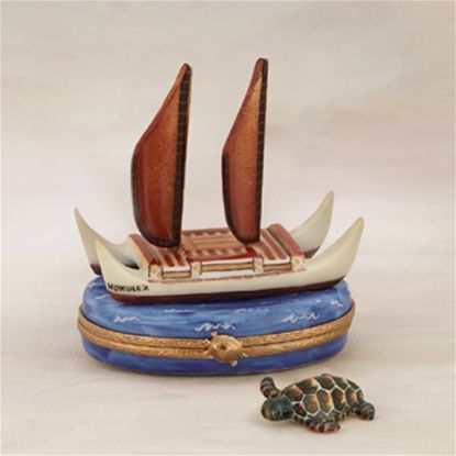 Picture of Limoges Boat with Turtle Box
