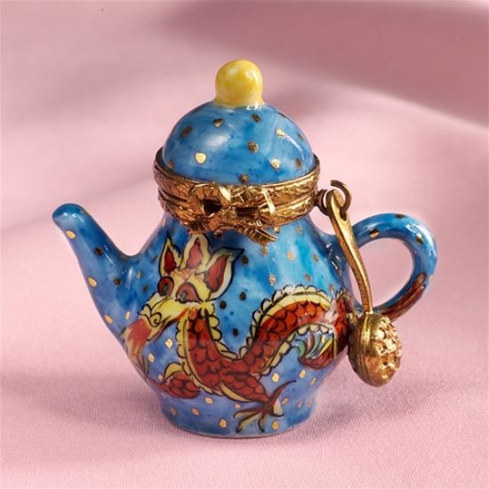Picture of Limoges Dragon Teapot with Strainer Box