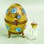 Picture of Limoges Gold Egg with Blue Flowers Perfume Bottle  Box