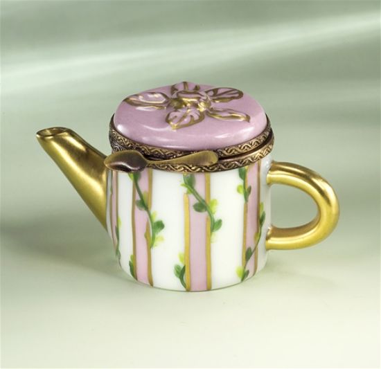 Picture of Limoges Pink Gold Leaves Teapot Box