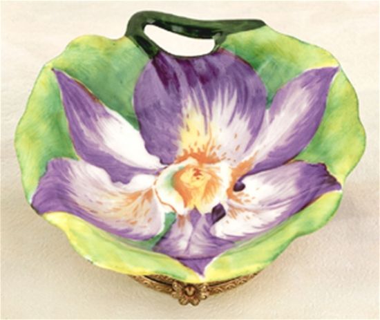 Picture of Limoges Purple Orchid Box