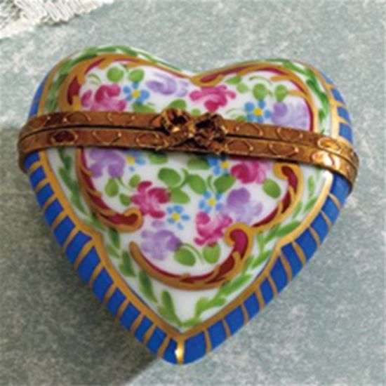 Picture of Limoges Blue Sevres Heart Box