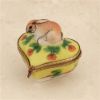 Picture of Limoges Brown Rabbit on Heart with Carrots Box