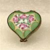 Picture of Limoges Green Heart with Roses Box