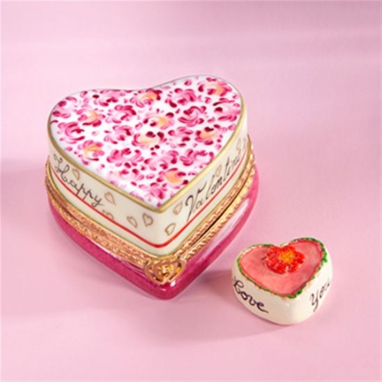 Picture of Limoges Valentine Red Roses Heart Box