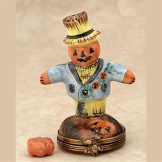 Picture of Limoges Chamart Scarecrow with Pumpkins Box