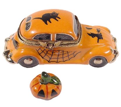 Picture of Limoges Halloween Car with Pumpkin Box