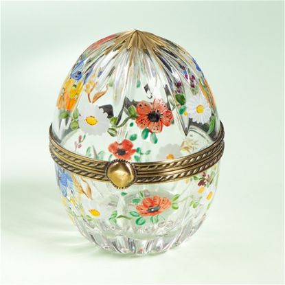 Picture of Limoges Style Crystal Egg with Flowers Box