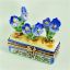 Picture of Limoges Chamart Blue Pansies Jardiniere Box