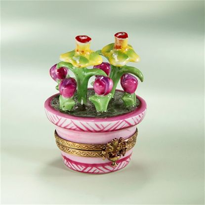 Picture of Limoges Chamart Jonquils and Crocus in Pot Box