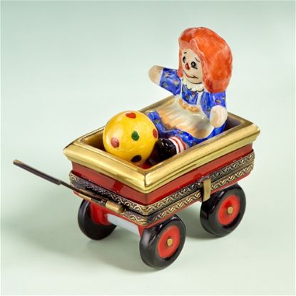 Picture of Limoges Raggedy Ann in Wagon Box