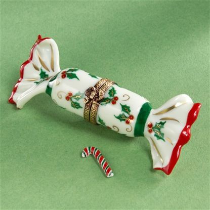 Show details for Limoges Candycane Box  Picture of Limoges Candycane Box