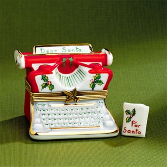 Picture of Limoges Holiday Typewriter Box with Letter to Santa