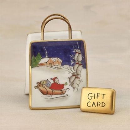 Picture of Limoges Santa on Sled Shopping bag Box