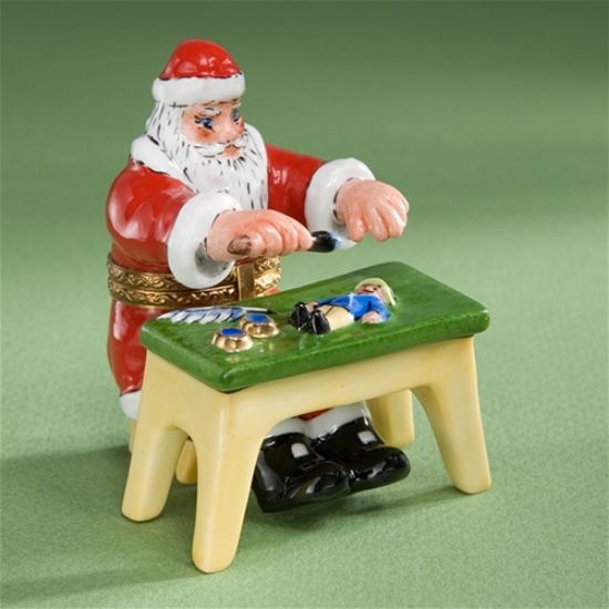 Picture of Limoges Santa Toy Maker with Clown Box