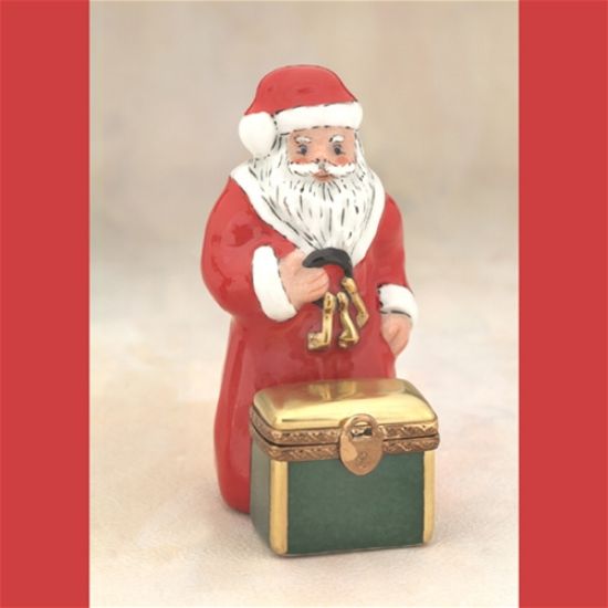 Picture of Limoges Santa with Keys Box