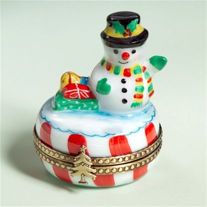 Picture of Limoges Snowman Candycane Base Box